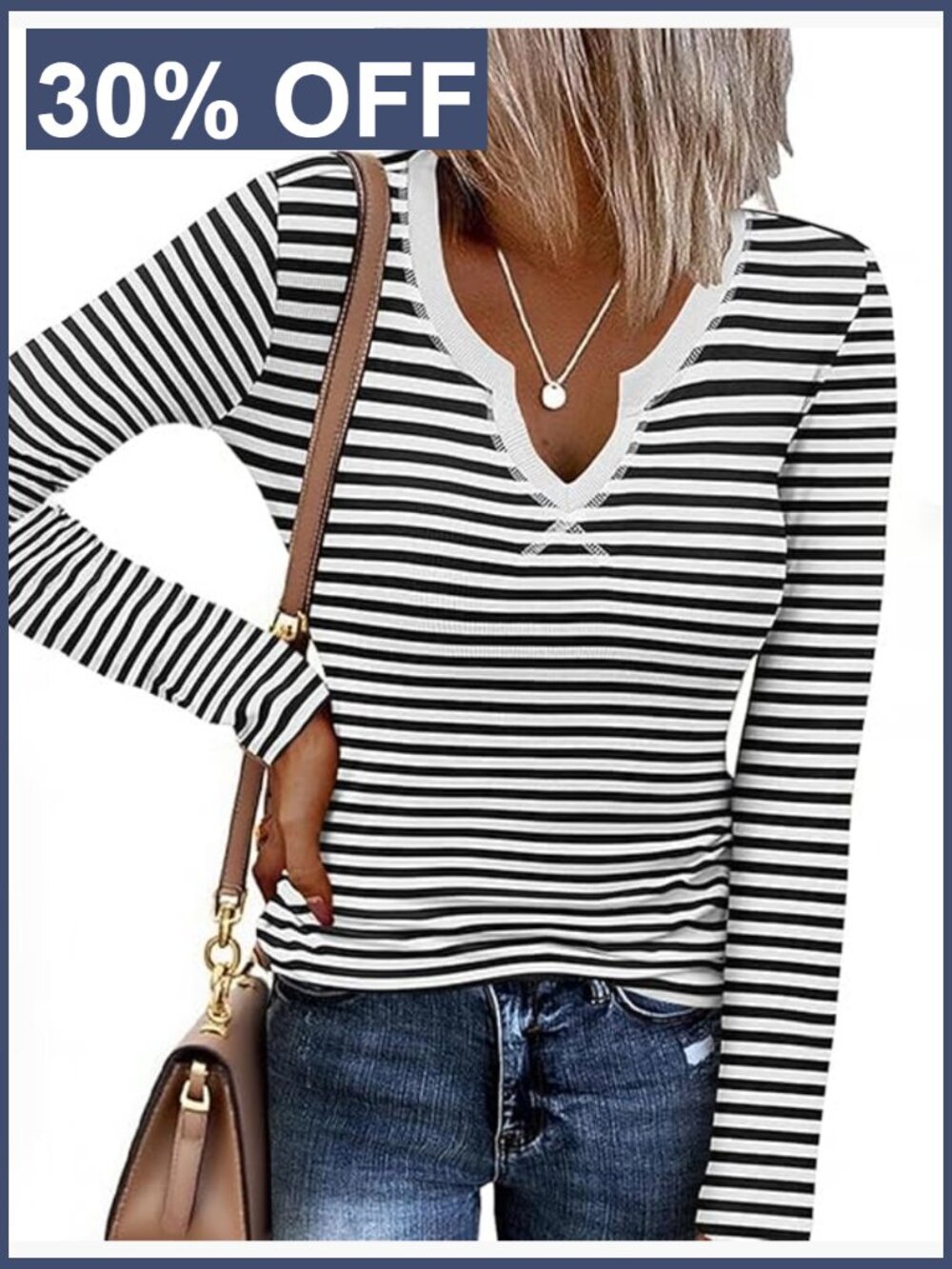 Long Sleeve V Neck Ribbed Slim Fit T Shirt Thermal Tee Tops for Women